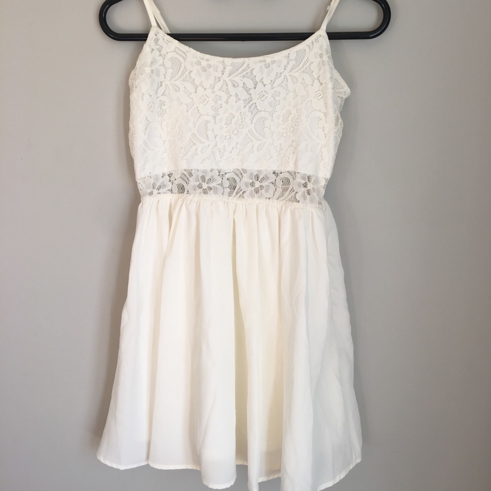 White mini dress